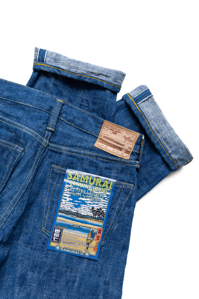 S710XX17oz-SLB "MURAKUMO" 17oz Slub Mid Rise Slim Straight