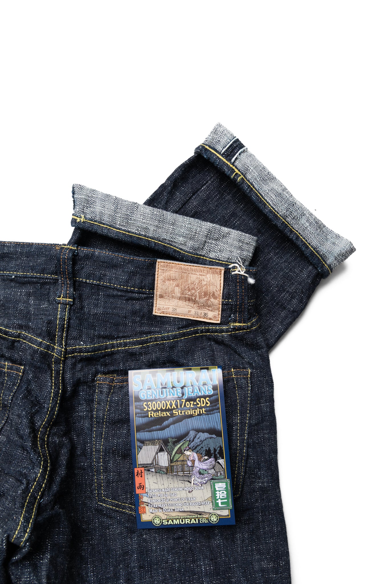 "MURASAME" S3000XX17oz-SDS 17oz Slub High Rise Relax Straight Fit