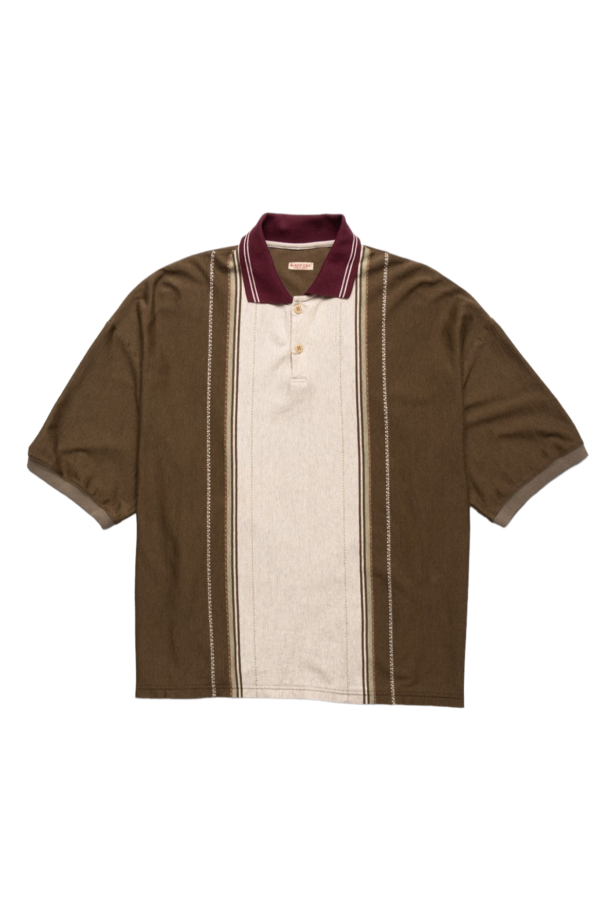 TEQUILA Jacquard Jersey BOX Polo - Brown