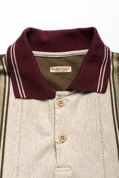 TEQUILA Jacquard Jersey BOX Polo - Brown