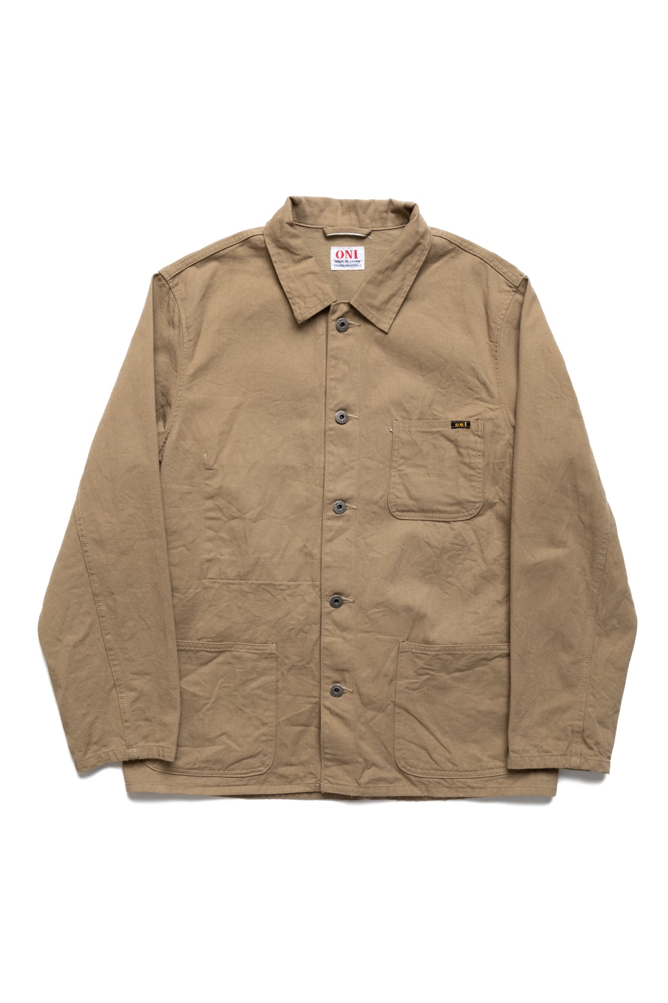 03501-SVC-KHB 9.5oz Selvedge Chino Coverall - Khaki Beige