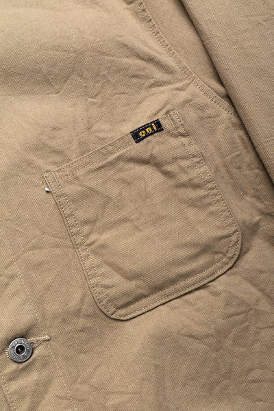 03501-SVC-KHB 9.5oz Selvedge Chino Coverall - Khaki Beige