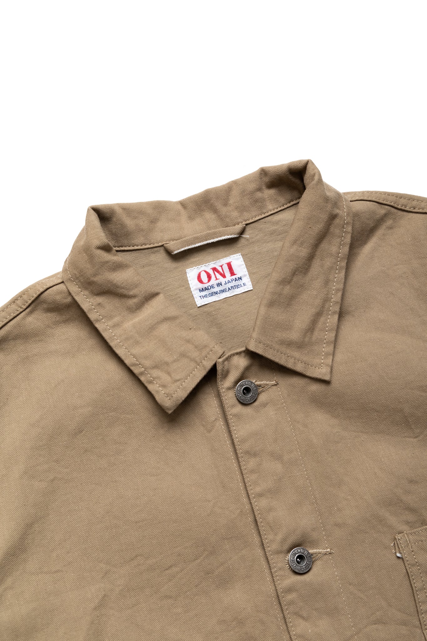 03501-SVC-KHB 9.5oz Selvedge Chino Coverall - Khaki Beige