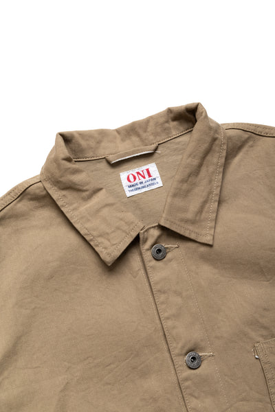 03501-SVC-KHB 9.5oz Selvedge Chino Coverall - Khaki Beige