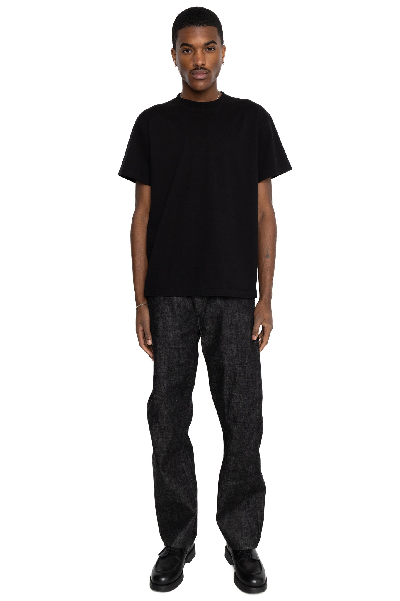 1101BK Straight Black Selvedge Denim
