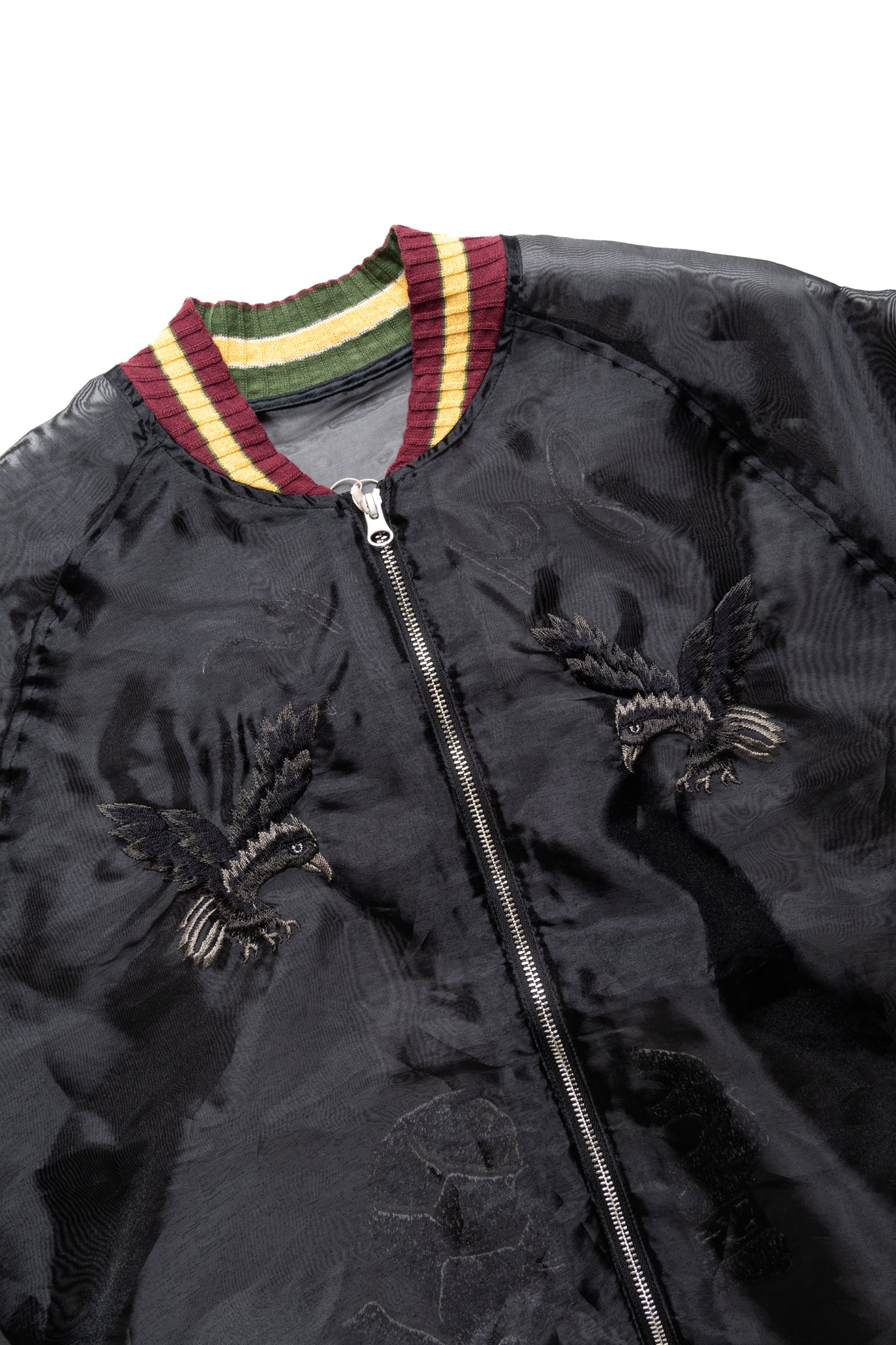 Sheer Pearl Mosquito Guard Souvenir JKT (RAVEN & SKULL) - Black
