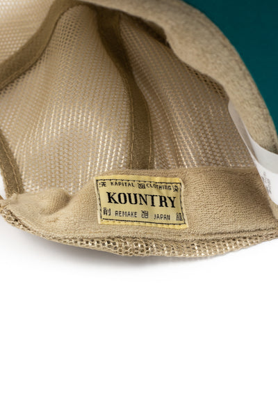 CONEYCOWBOWY Trucker Cap - Beige x Turquoise