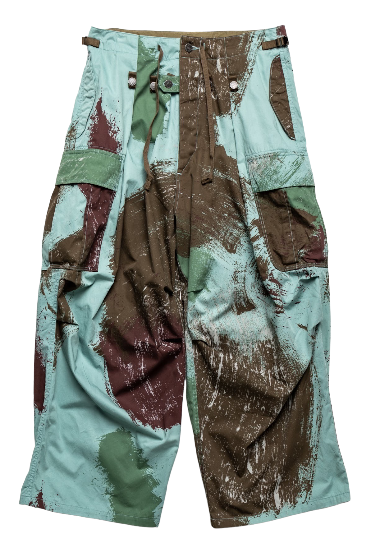 Combed Burberry BRUSH-CAMO JUMBO Cargo Pants - Turquoise