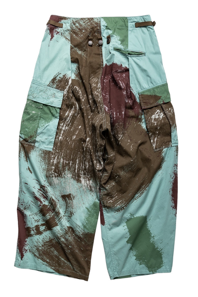 Combed Burberry BRUSH-CAMO JUMBO Cargo Pants - Turquoise