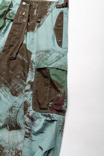 Combed Burberry BRUSH-CAMO JUMBO Cargo Pants - Turquoise