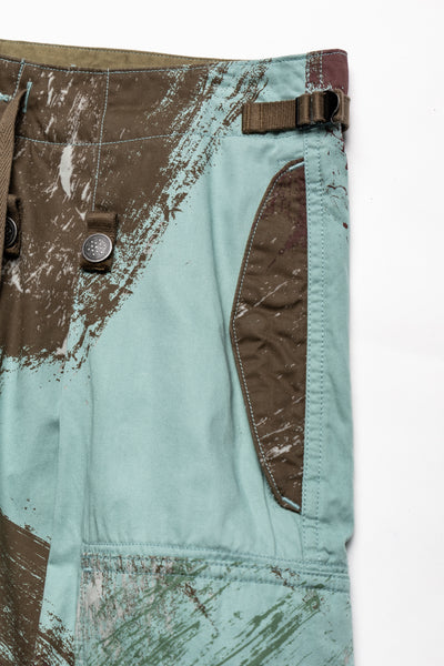 Combed Burberry BRUSH-CAMO JUMBO Cargo Pants - Turquoise