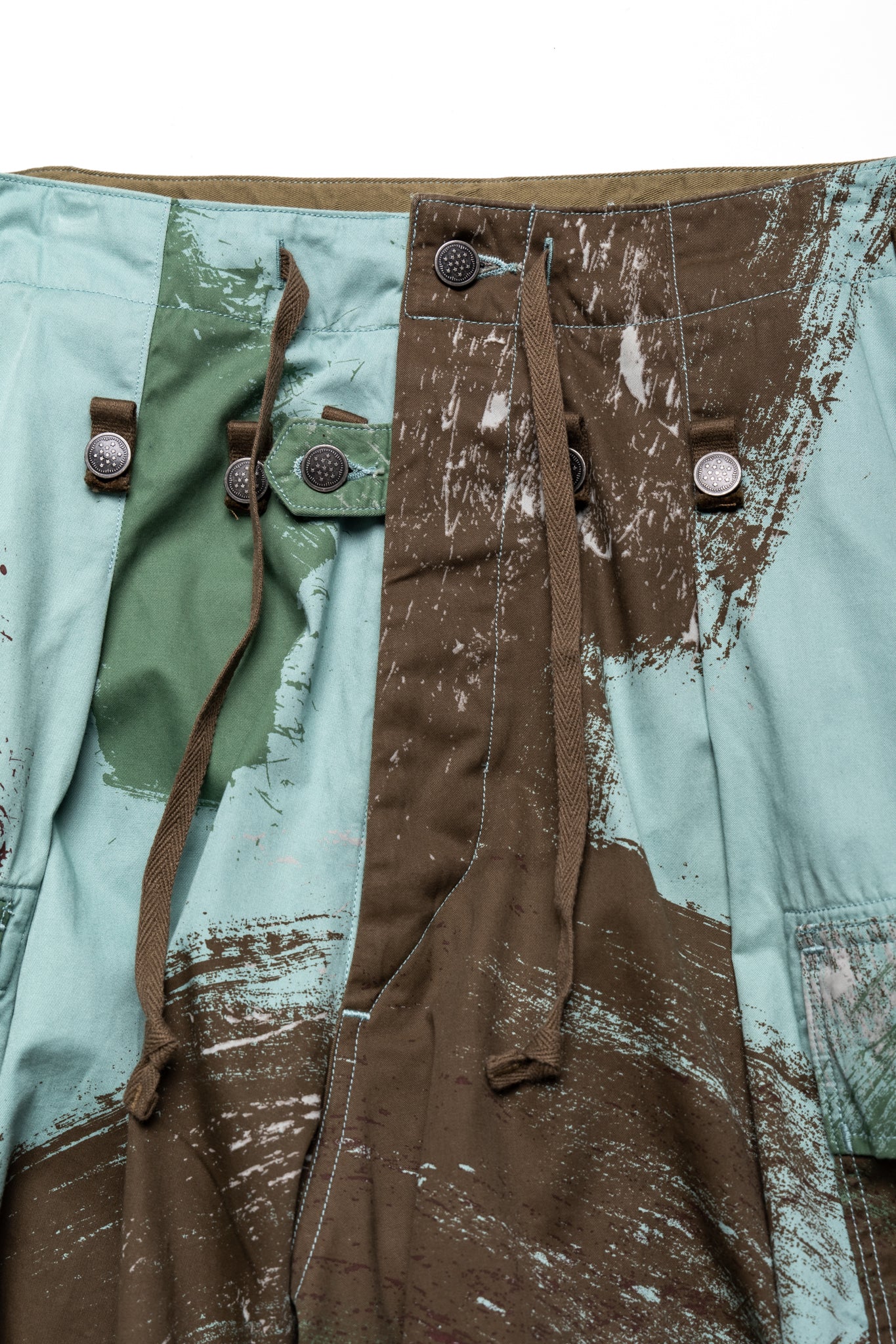 Combed Burberry BRUSH-CAMO JUMBO Cargo Pants - Turquoise