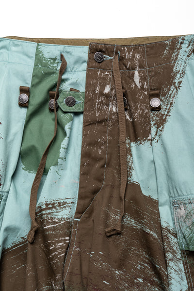 Combed Burberry BRUSH-CAMO JUMBO Cargo Pants - Turquoise
