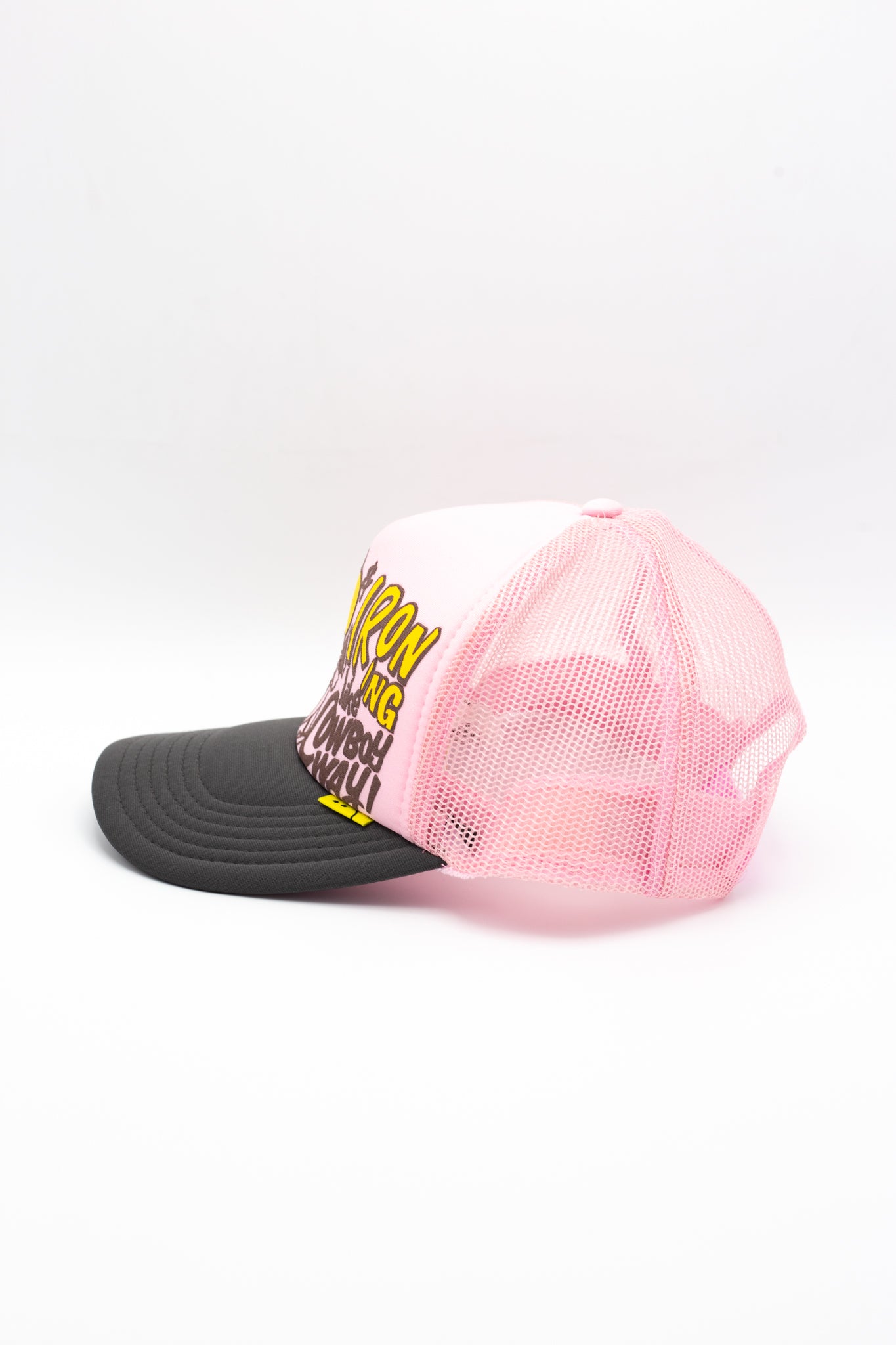 CONEYCOWBOWY Trucker Cap - Pink x Charcoal Grey