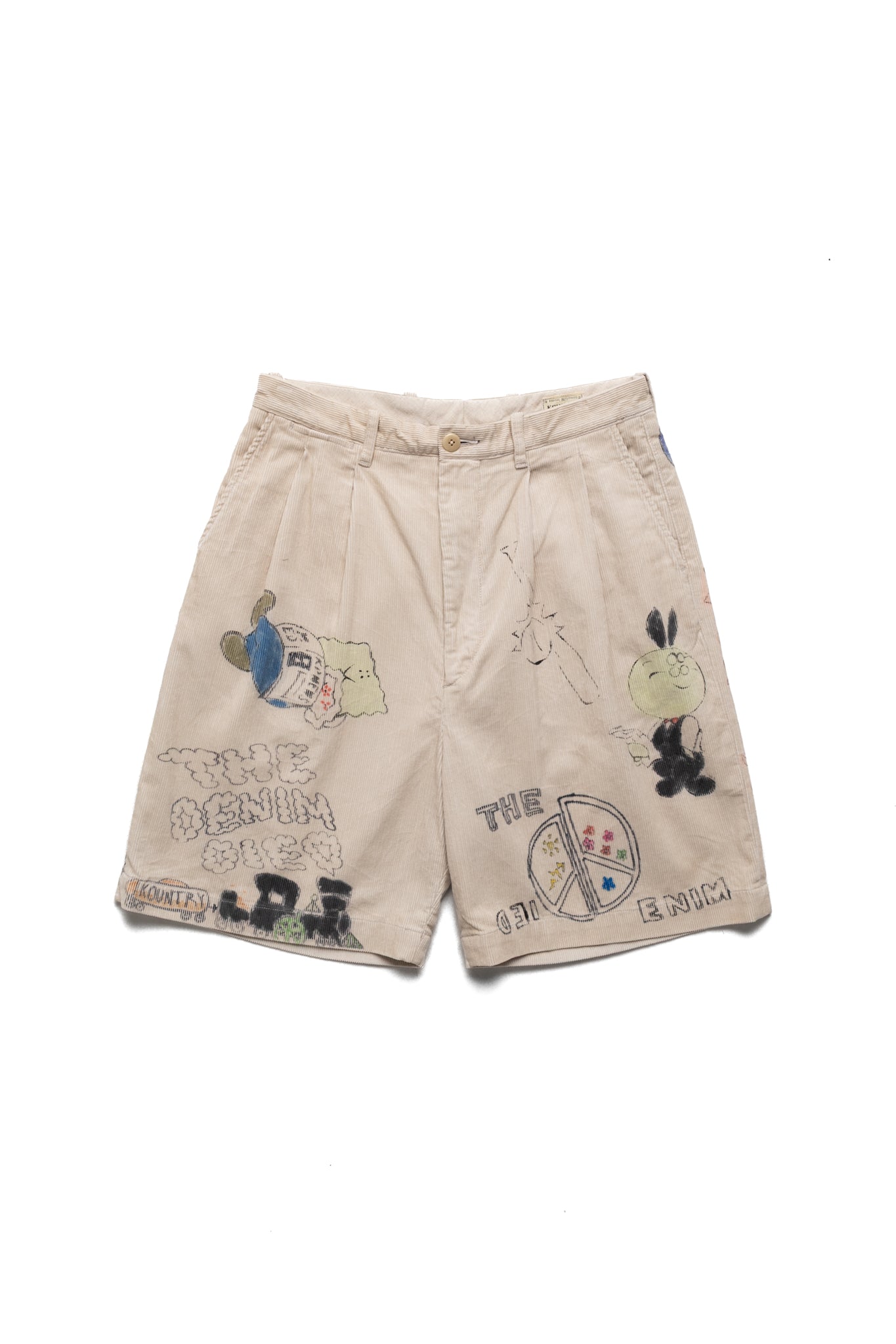 14W Corduroy IVY Short Pants (Memorial Paint Model) - Beige