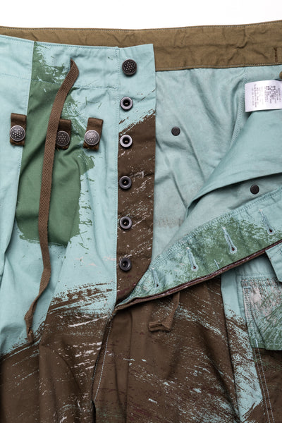 Combed Burberry BRUSH-CAMO JUMBO Cargo Pants - Turquoise