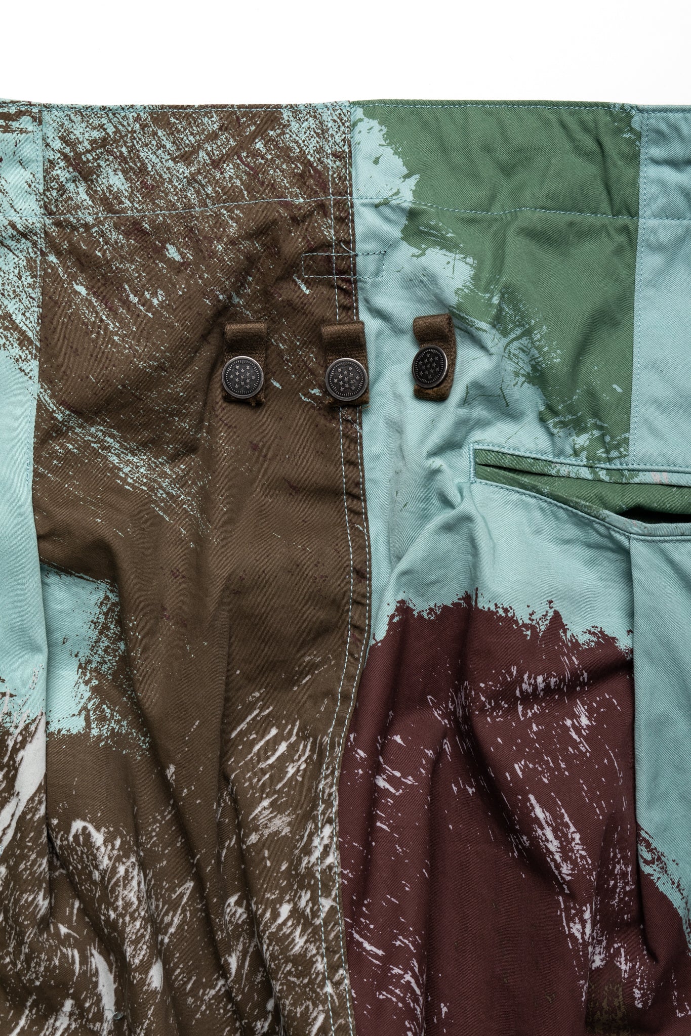 Combed Burberry BRUSH-CAMO JUMBO Cargo Pants - Turquoise