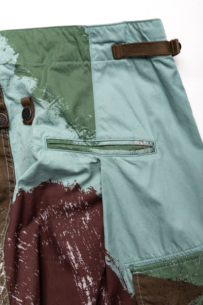 Combed Burberry BRUSH-CAMO JUMBO Cargo Pants - Turquoise