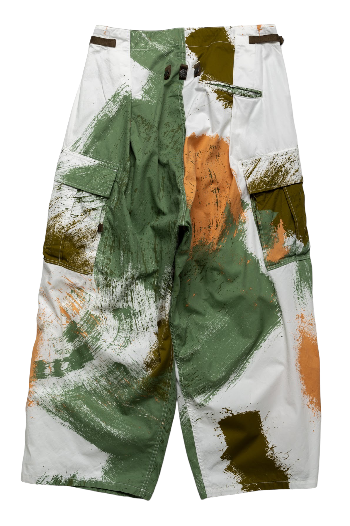 Combed Burberry BRUSH-CAMO JUMBO Cargo Pants - White