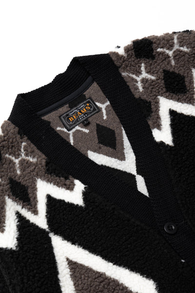 Cardigan Boa Jacquard - Black
