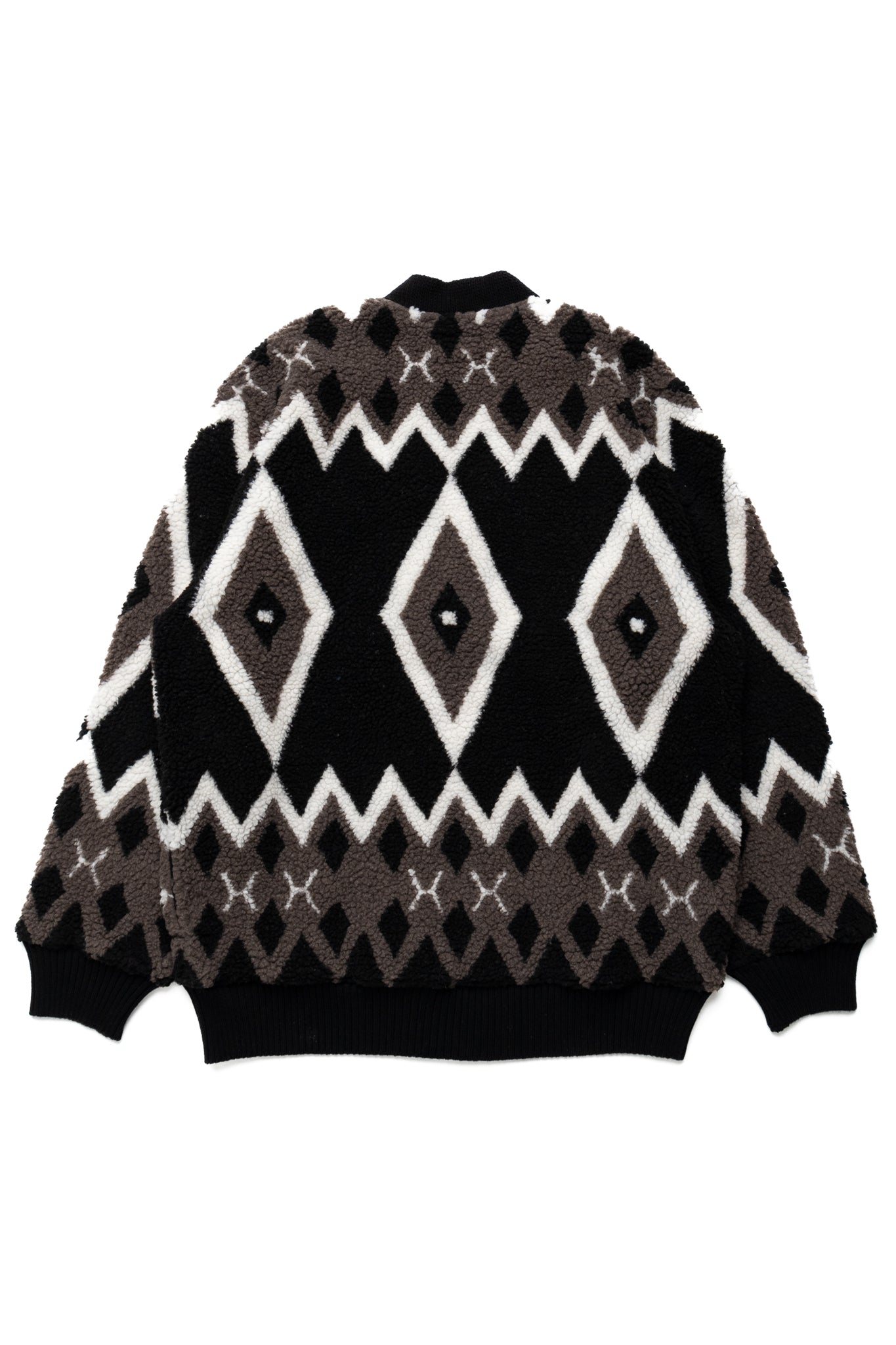 Cardigan Boa Jacquard - Black
