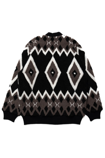Cardigan Boa Jacquard - Black