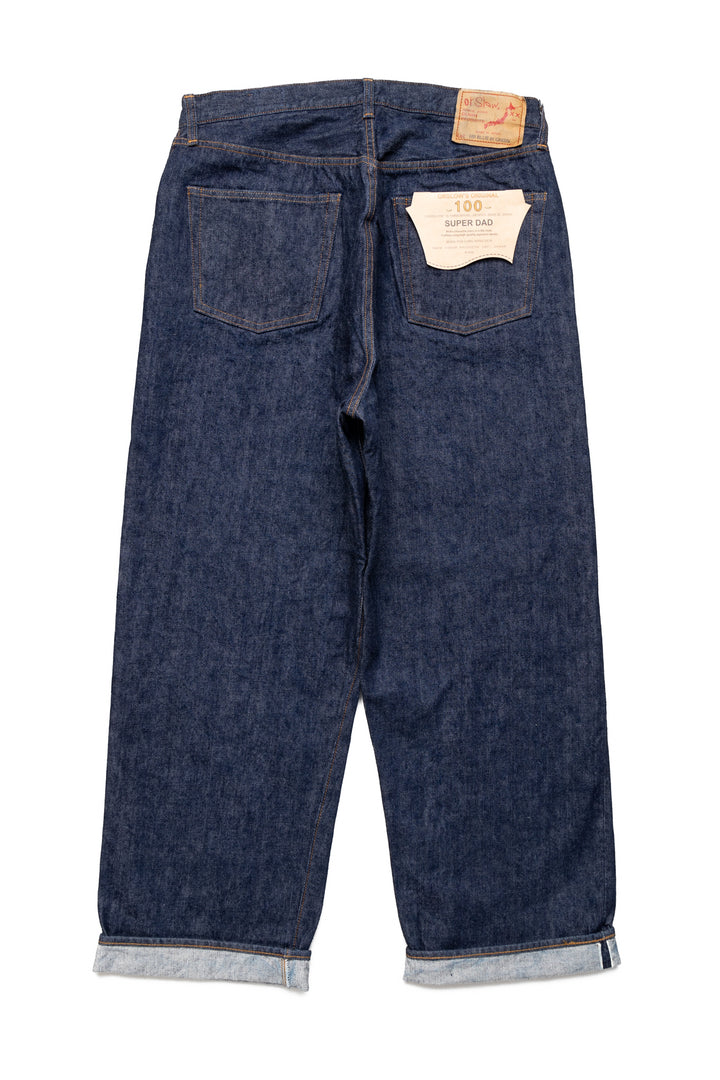 OrSlow Super Dad Jeans 66 Standard Denim - One Wash (Blue in Green