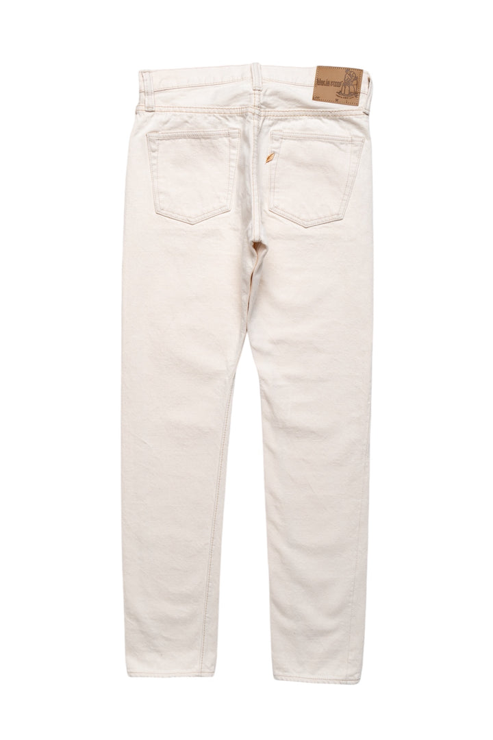 1172-2 14oz Ecru Selvedge 5 Pocket Pants Relax Tapered – BLUE IN