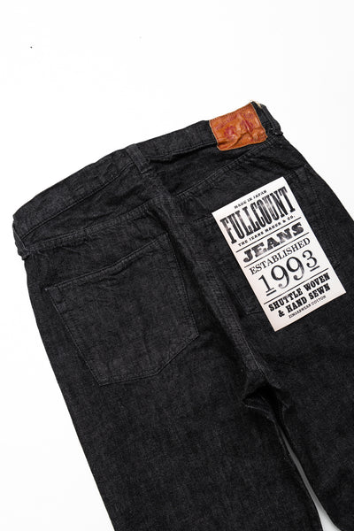 1101BK Straight Black Selvedge Denim