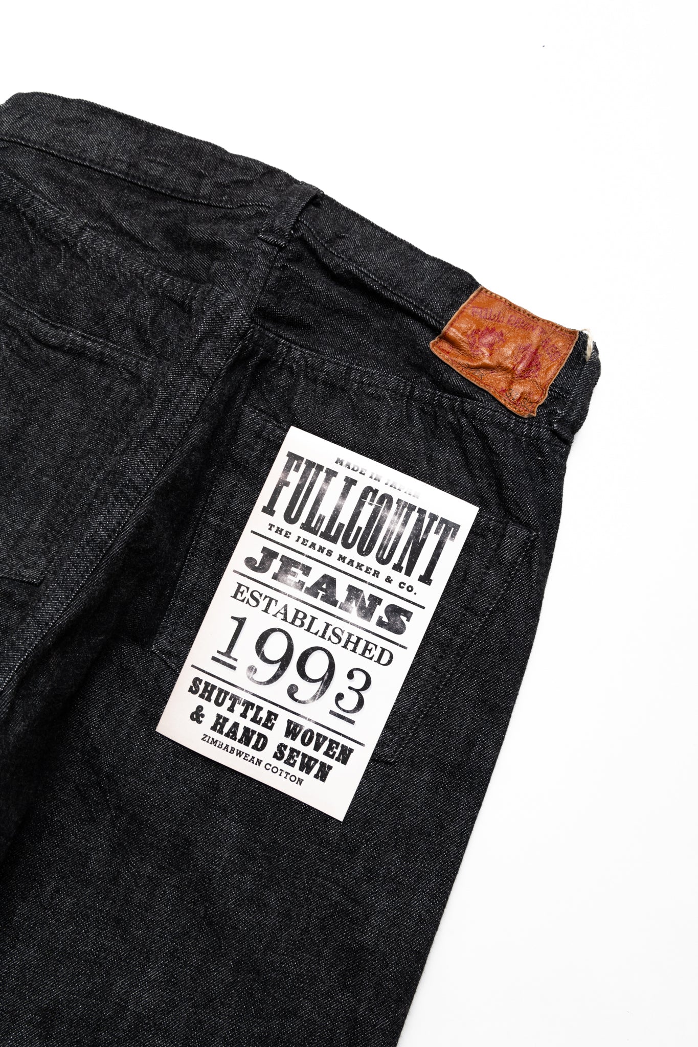 1101BK Straight Black Selvedge Denim