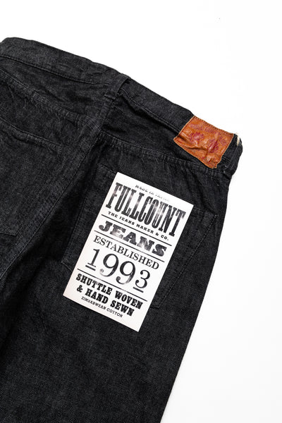 1101BK Straight Black Selvedge Denim