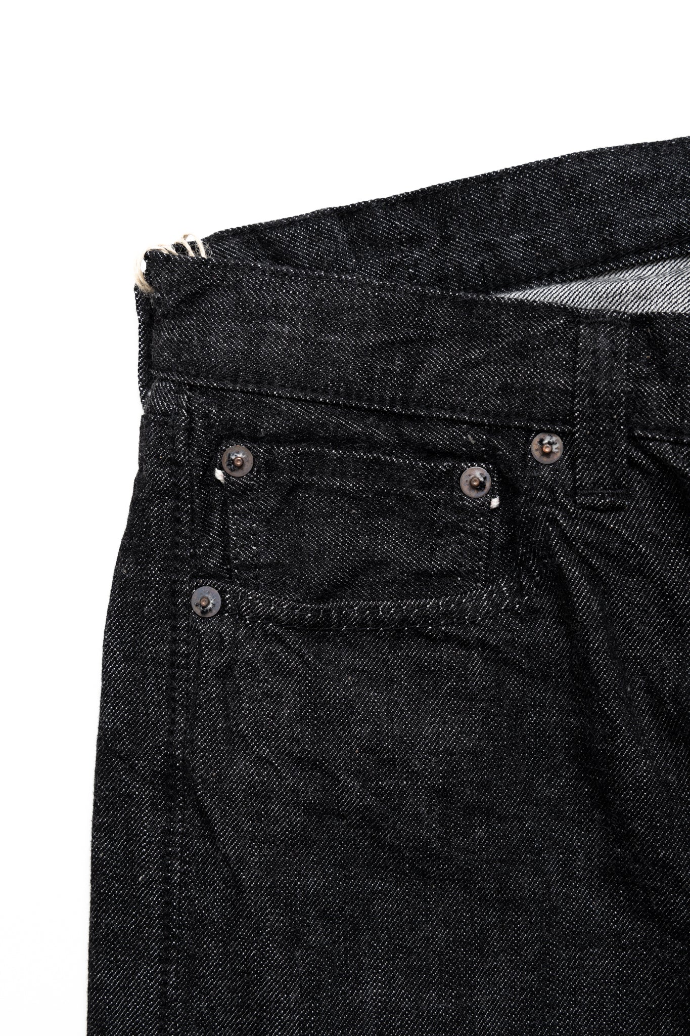 1101BK Straight Black Selvedge Denim