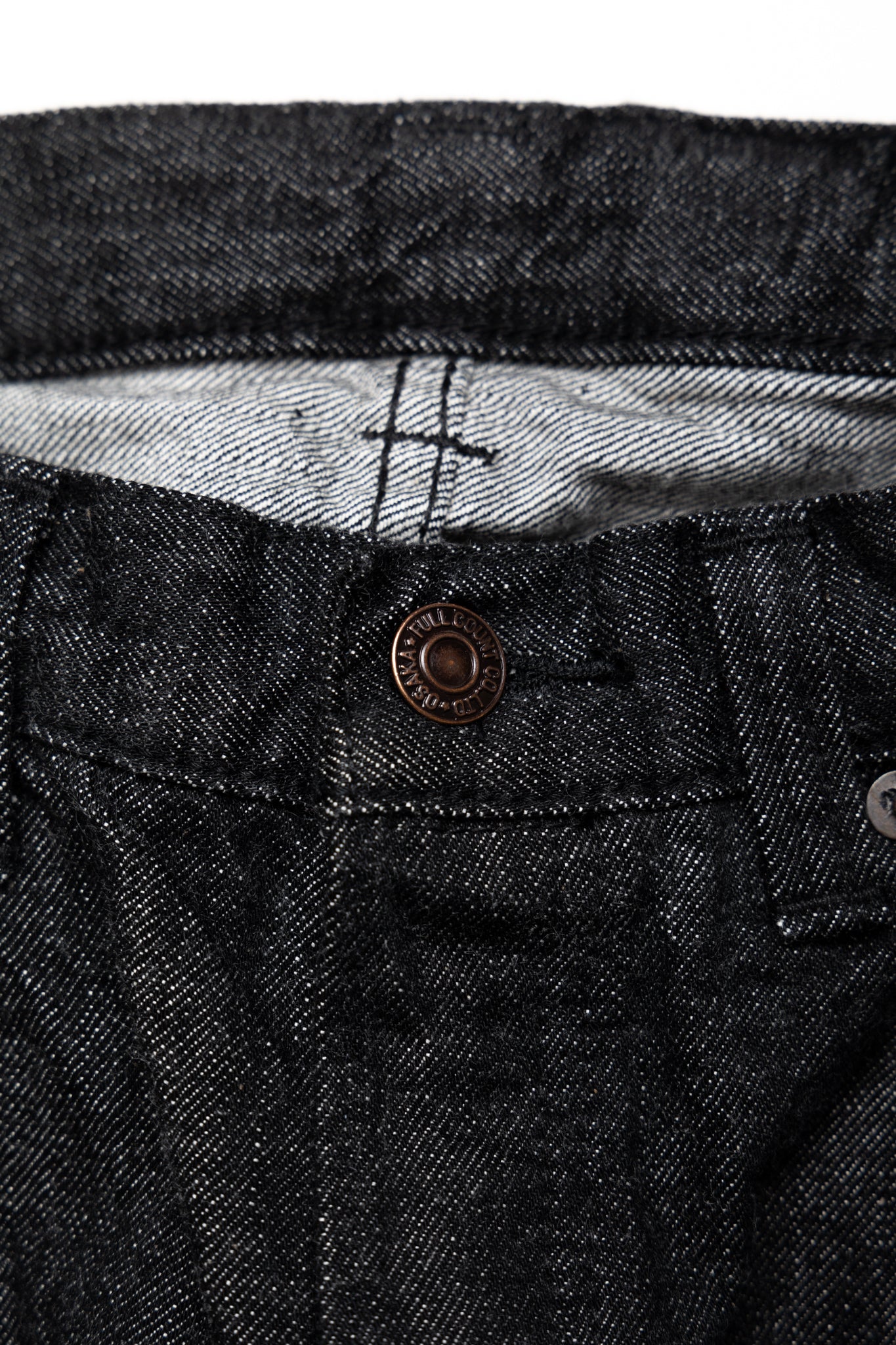 1101BK Straight Black Selvedge Denim