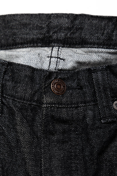 1101BK Straight Black Selvedge Denim
