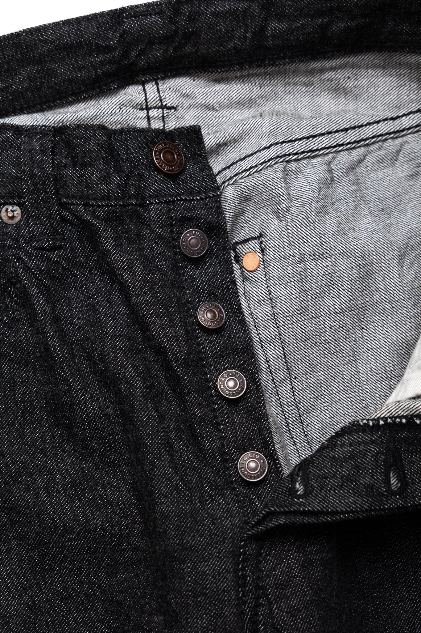 1101BK Straight Black Selvedge Denim