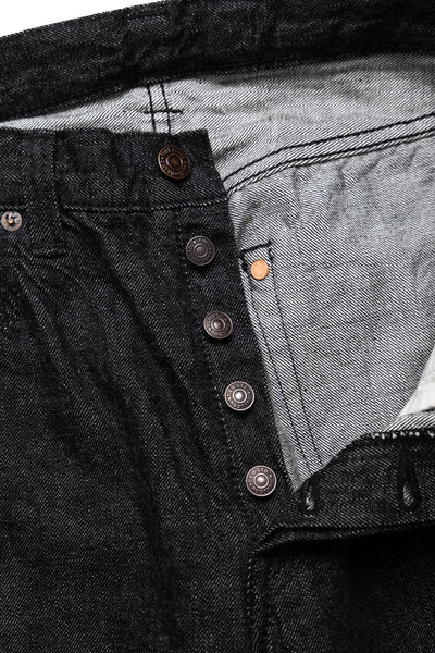 1101BK Straight Black Selvedge Denim