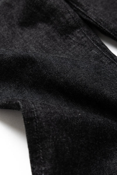 1101BK Straight Black Selvedge Denim