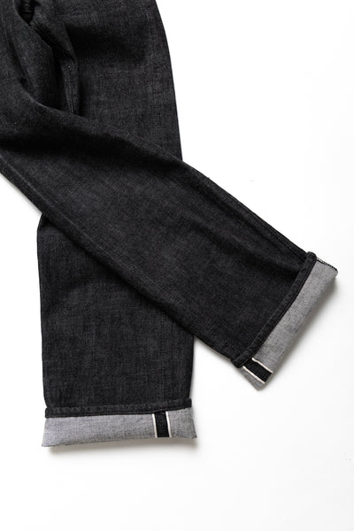 1101BK Straight Black Selvedge Denim