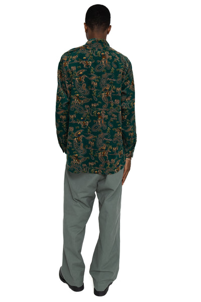 WORK Classic Fit Cowboy Print - Green