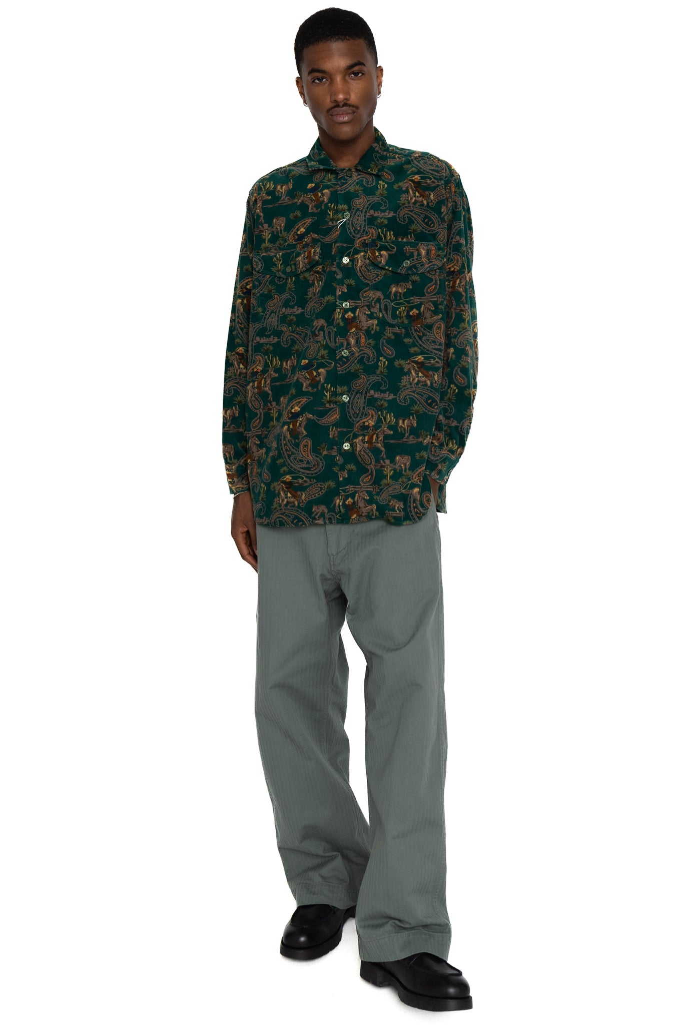 WORK Classic Fit Cowboy Print - Green