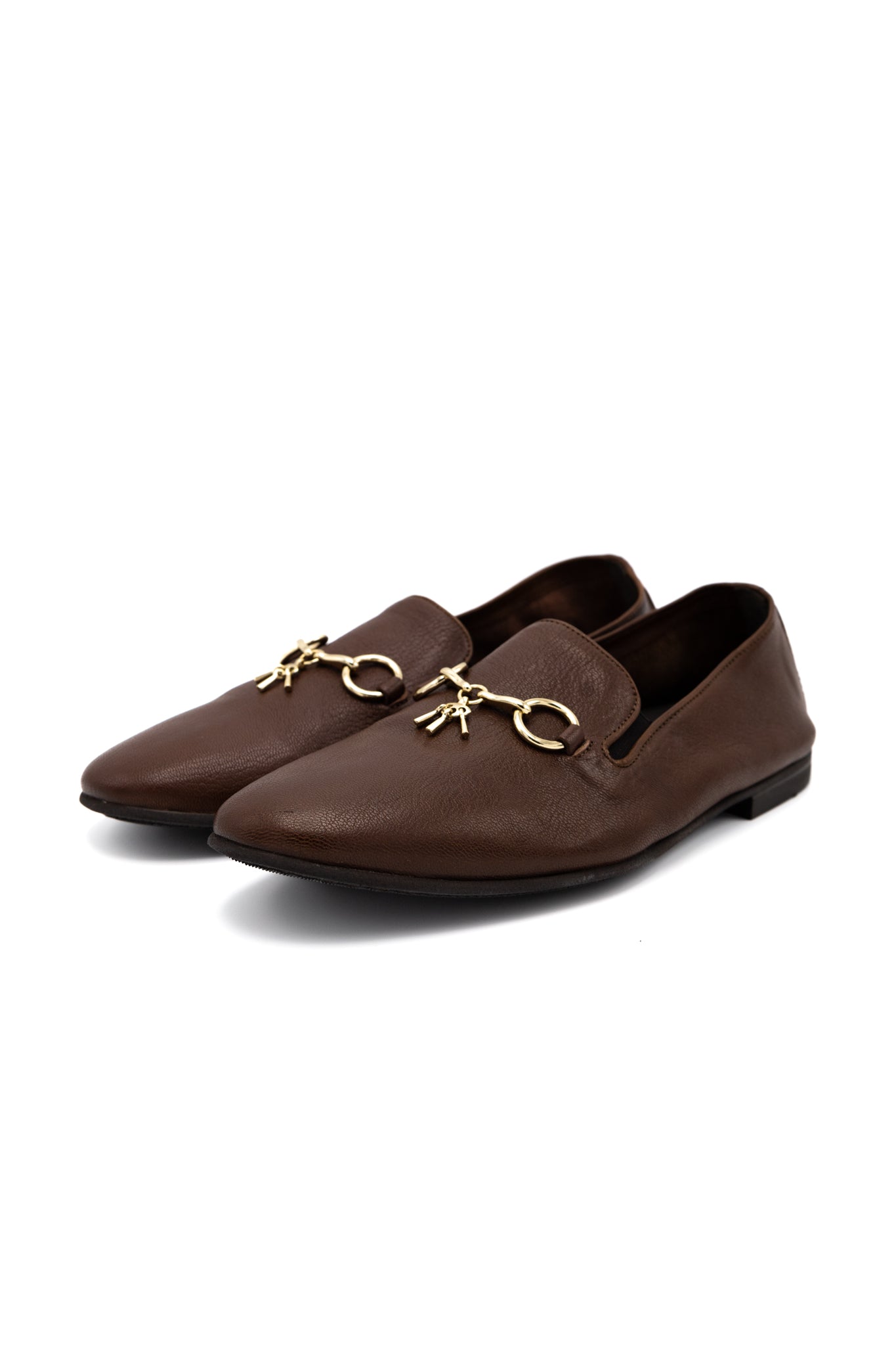 Tassel Bit Unlined Slip-On - Brown