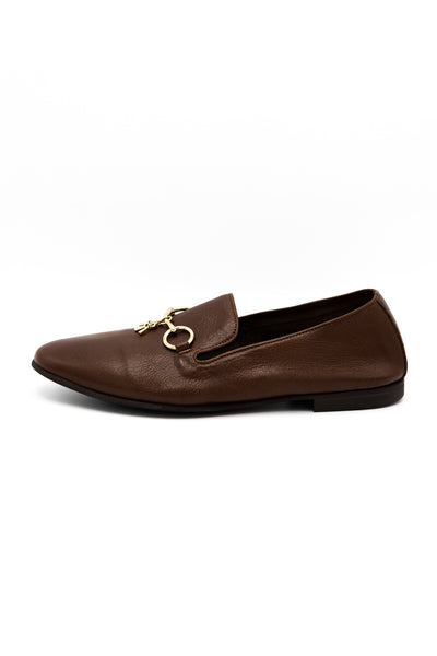 Tassel Bit Unlined Slip-On - Brown