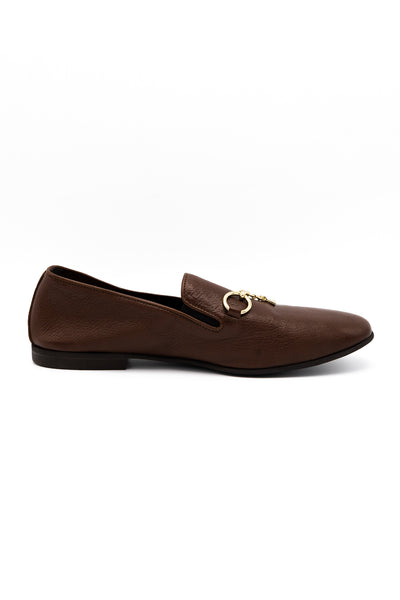 Tassel Bit Unlined Slip-On - Brown