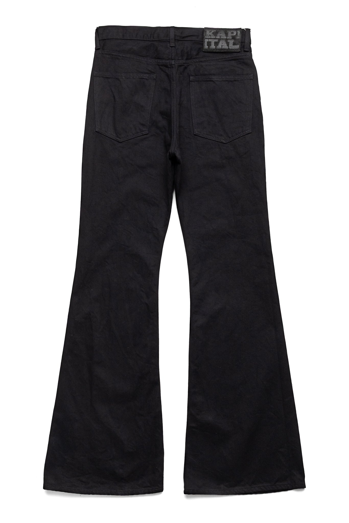 Kapital 14oz BLKxBLK Denim 5P OKABELLBO - Black x Black – BLUE IN