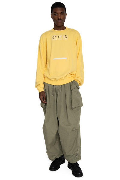 30/- SWT Knit COOKIE Pocket Crew SWT (LUCKY COOKIES) - Light Yellow