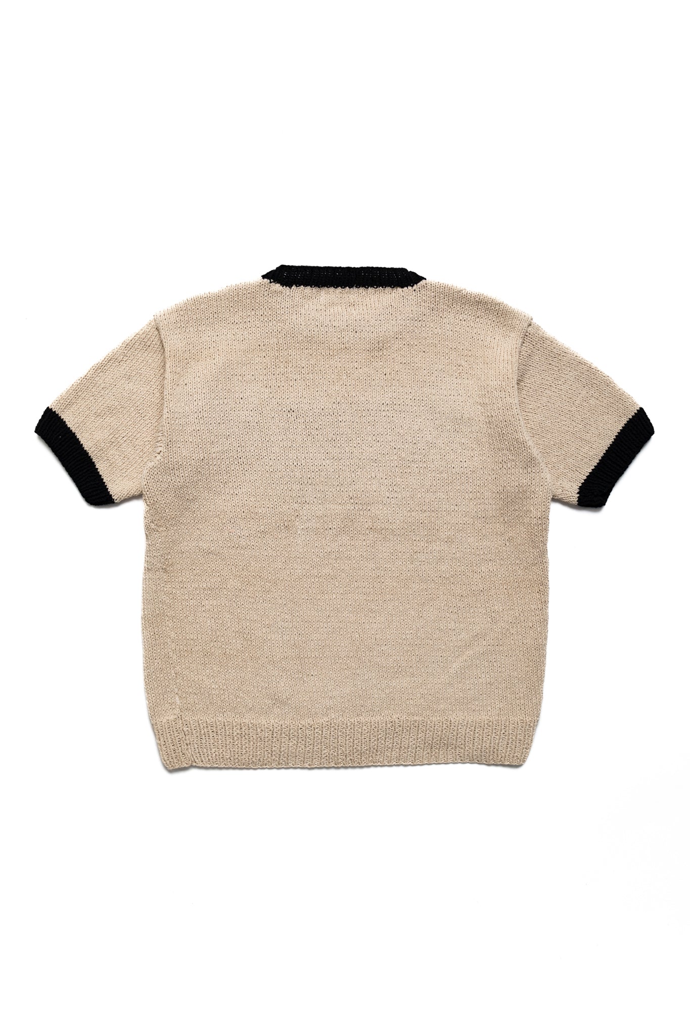 Handmade "New York City" S/S Crewneck Knit Ringer - Natural