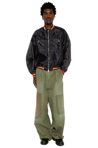 Sheer Pearl Mosquito Guard Souvenir JKT (RAVEN & SKULL) - Black