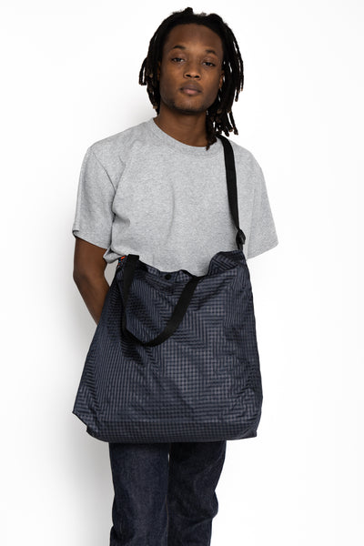 Oversized Tote - Navy Check