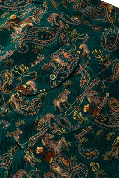 WORK Classic Fit Cowboy Print - Green