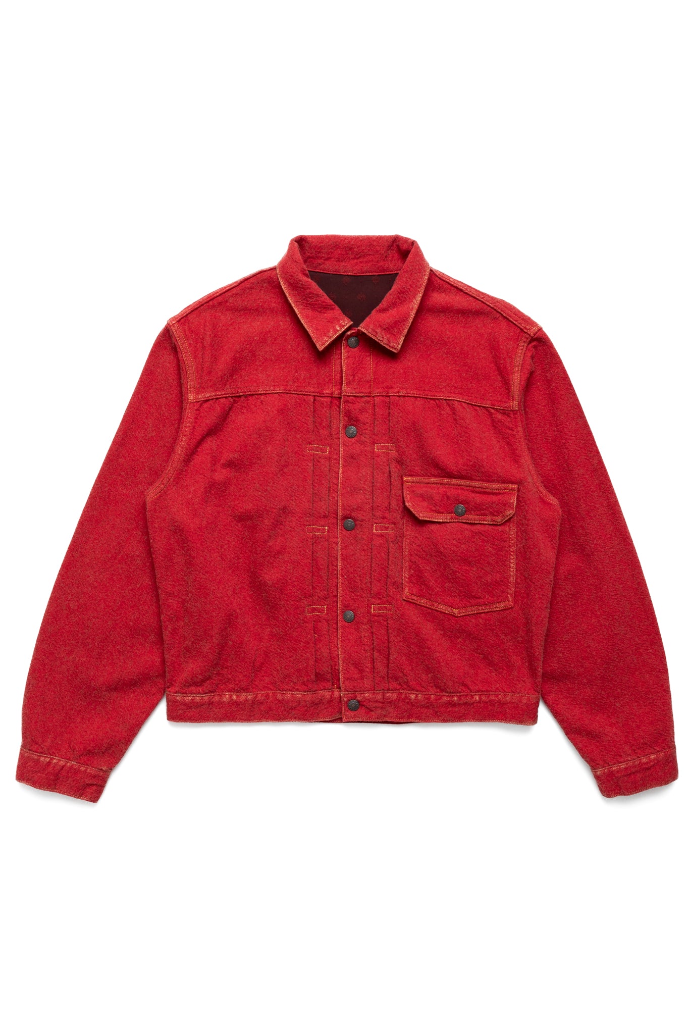 Twill Aging Wool 1st Jacket - Fade Red